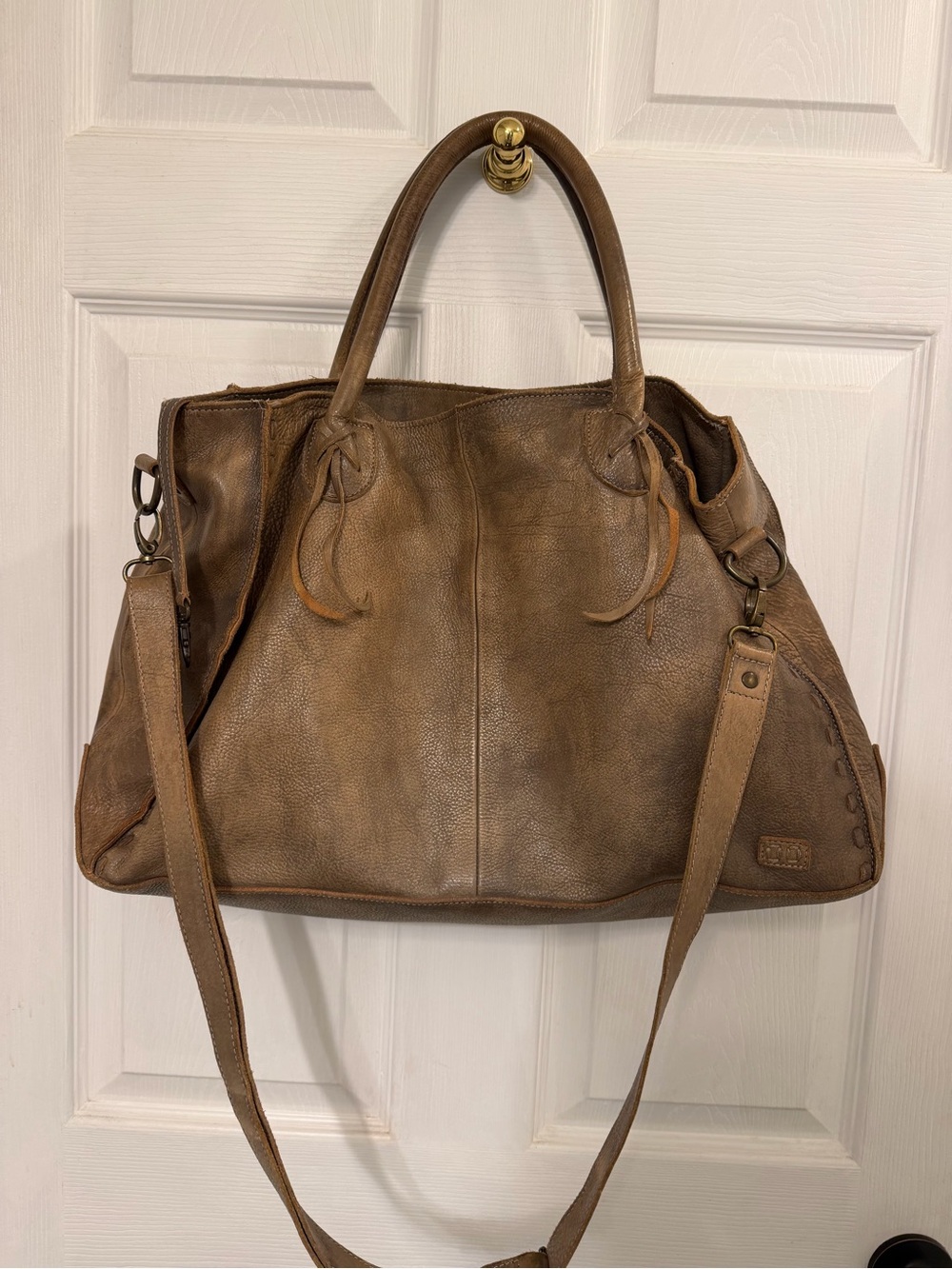 Bed Stu Distressed Gray Rockababy Tote - Picture 2 of 5